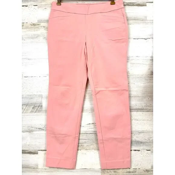 Spartina 449 Womens XL Pink Maren Pull On Flat Front Summer Ankle Pants NEW - Picture 2 of 8
